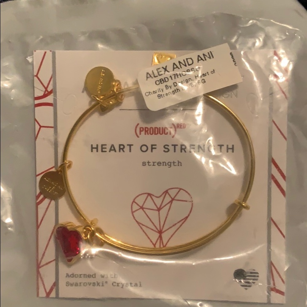 Alex and ani gold heart bracelet